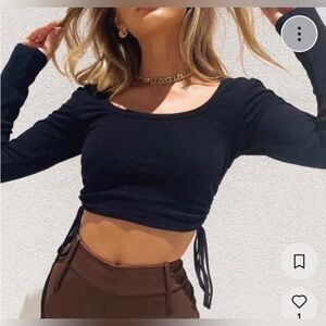 Tiger Mist Zavier Women’s Black Crop Top Size Small